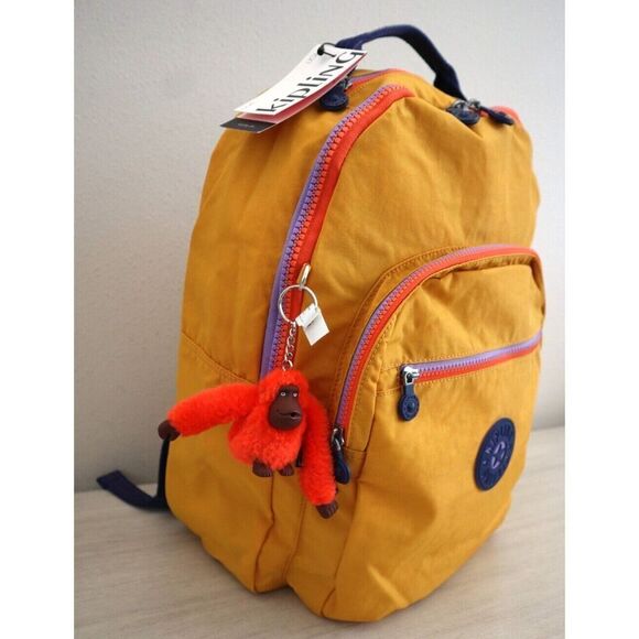 Kipling KIA5L4-7CY Women's Spicy Gold Yellow 15" Laptop Seoul Backpack - Picture 3 of 15